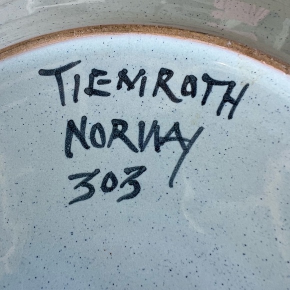 Vintage Rolf Tiemroth Norway Blue Birds Hand Painted Dinner Plate Set Signed 10” - Picture 7 of 11